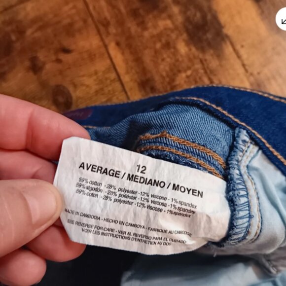 Gloria Vanderbilt‎ Capri Jeans Sz 12 Rail Straight Medium Wash Petal Pusher E23 - Picture 5 of 9